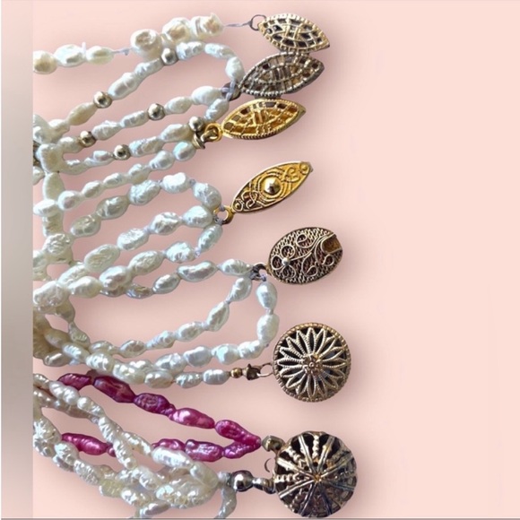 Pearl Necklace Lot Mixed Vintage Jewelry - Picture 7 of 10